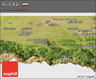 Satellite Panoramic Map of Rūd Bār