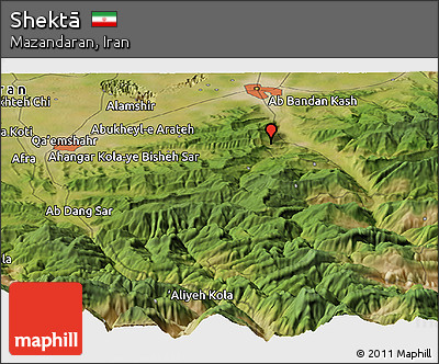 Satellite Panoramic Map of Shektā