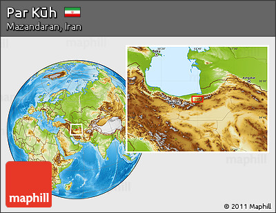 Physical Location Map of Par Kūh