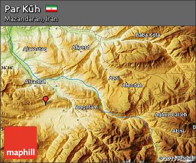 Physical Map of Par Kūh