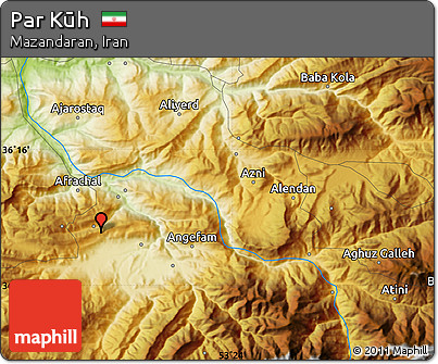 Physical Map of Par Kūh