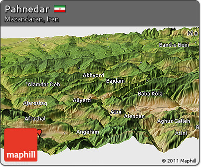Satellite Panoramic Map of Pahnedar