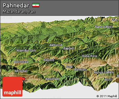 Satellite Panoramic Map of Pahnedar