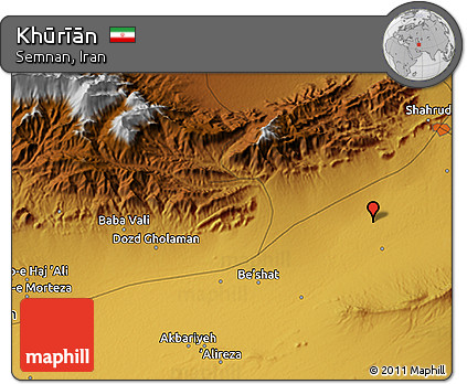 Physical 3D Map of Khūrīān