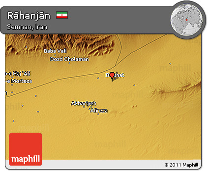 Physical 3D Map of Rāhanjān
