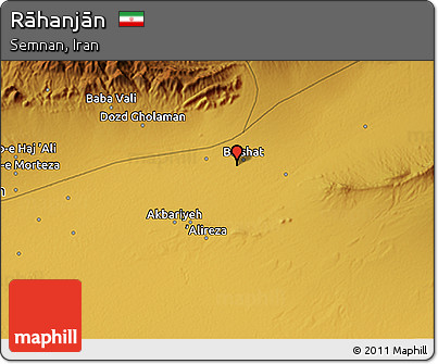 Physical 3D Map of Rāhanjān