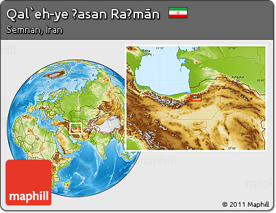 Physical Location Map of Qal`eh-ye Ḩasan Raḩmān