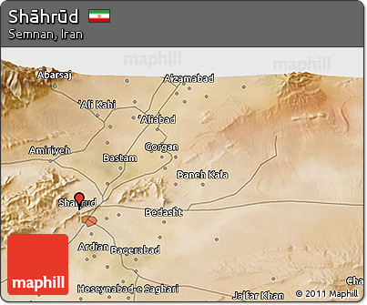 Satellite 3D Map of Shāhrūd