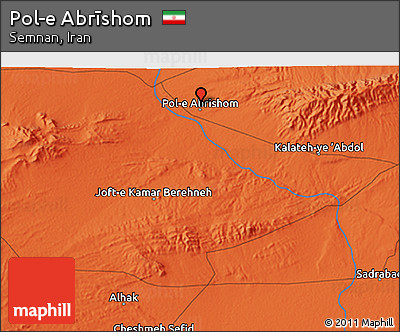 Political 3D Map of Pol-e Abrīshom