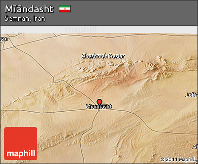 Satellite 3D Map of Mīāndasht