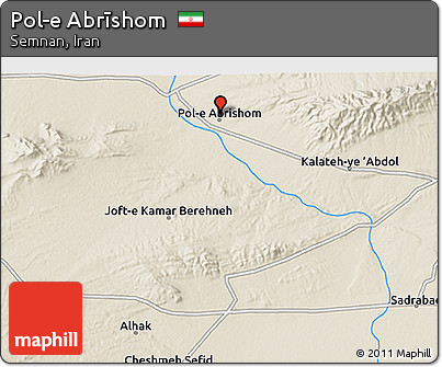 Shaded Relief 3D Map of Pol-e Abrīshom