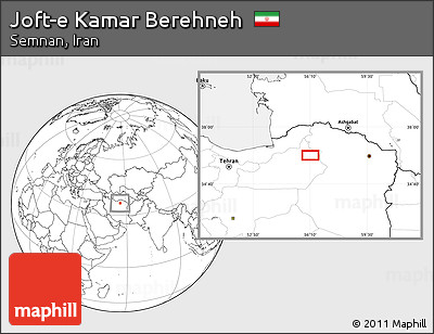 Blank Location Map of Joft-e Kamar Berehneh