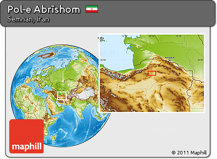 Physical Location Map of Pol-e Abrīshom