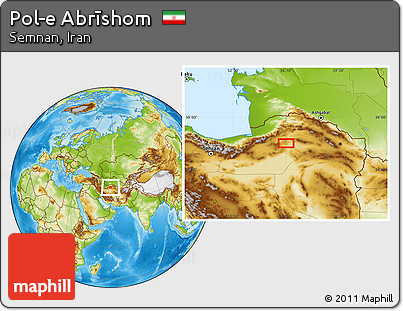 Physical Location Map of Pol-e Abrīshom