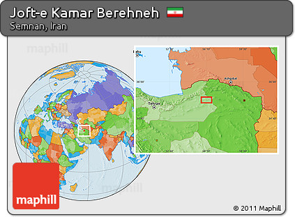 Political Location Map of Joft-e Kamar Berehneh