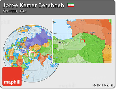 Political Location Map of Joft-e Kamar Berehneh