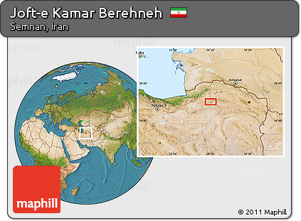 Satellite Location Map of Joft-e Kamar Berehneh