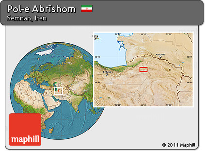 Satellite Location Map of Pol-e Abrīshom