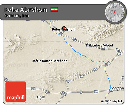 Shaded Relief Map of Pol-e Abrīshom