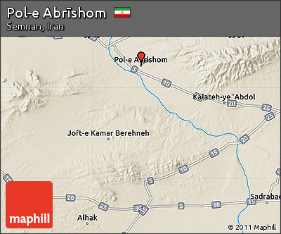 Shaded Relief Map of Pol-e Abrīshom