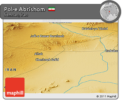 Physical Panoramic Map of Pol-e Abrīshom