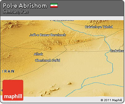 Physical Panoramic Map of Pol-e Abrīshom