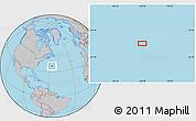 Gray Location Map of the area around 36° 19' 55" N, 56° 52' 30" W