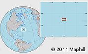 Gray Location Map of the area around 36° 19' 55" N, 57° 43' 30" W