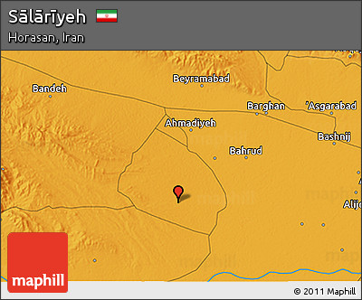 Political 3D Map of Sālārīyeh