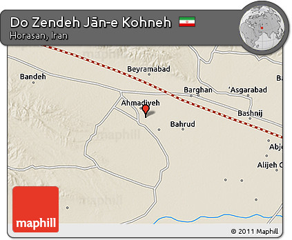 Shaded Relief 3D Map of Do Zendeh Jān-e Kohneh