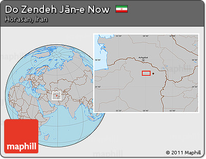 Gray Location Map of Do Zendeh Jān-e Now
