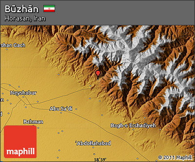 Physical Map of Būzhān