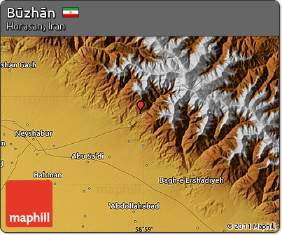 Physical Map of Būzhān