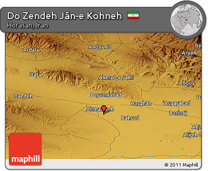 Physical Panoramic Map of Do Zendeh Jān-e Kohneh