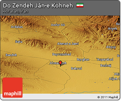 Physical Panoramic Map of Do Zendeh Jān-e Kohneh