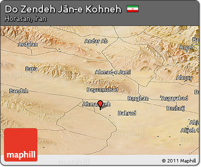 Satellite Panoramic Map of Do Zendeh Jān-e Kohneh