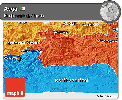 Political Panoramic Map of Asga