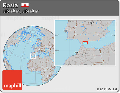 Gray Location Map of Rosia