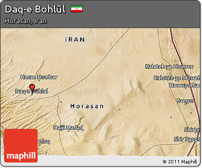 Satellite 3D Map of Daq-e Bohlūl