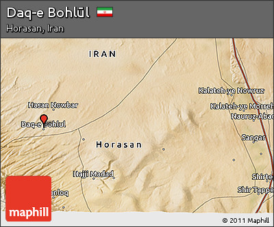 Satellite 3D Map of Daq-e Bohlūl