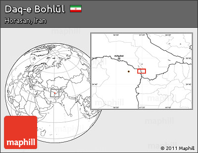 Blank Location Map of Daq-e Bohlūl