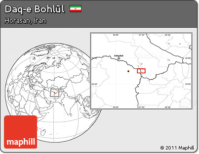 Blank Location Map of Daq-e Bohlūl