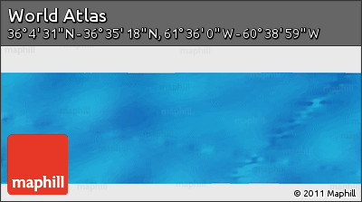Physical Panoramic Map of the Area around 36° 19' 55" N, 61° 7' 30" W