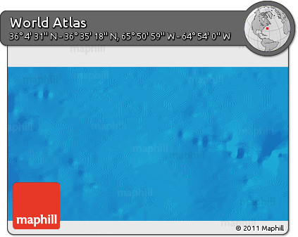 Physical 3D Map of the Area around 36° 19' 55" N, 65° 22' 30" W