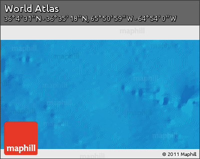 Physical 3D Map of the Area around 36° 19' 55" N, 65° 22' 30" W