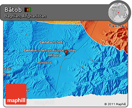 Political 3D Map of Bātob