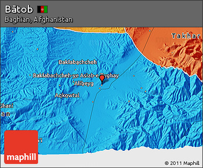 Political 3D Map of Bātob