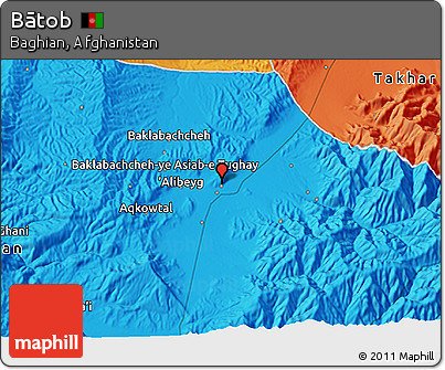Political 3D Map of Bātob