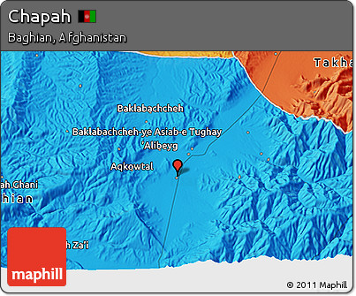 Political 3D Map of Chapah