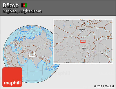 Gray Location Map of Bātob